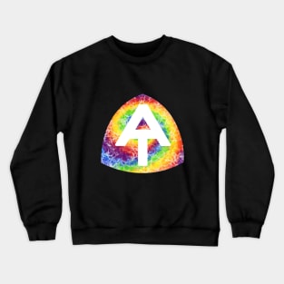 Appalachian Trail hangtag rainbow tie dye Crewneck Sweatshirt